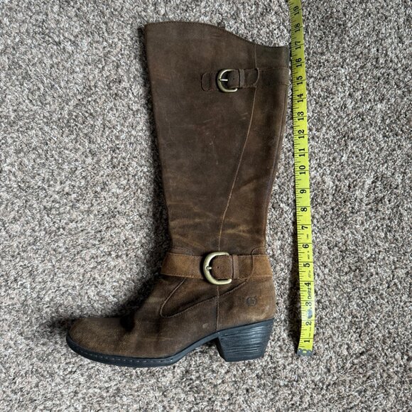 Born Kylli Distressed Brown Suede Riding Boots, Size 9M - Picture 13 of 14